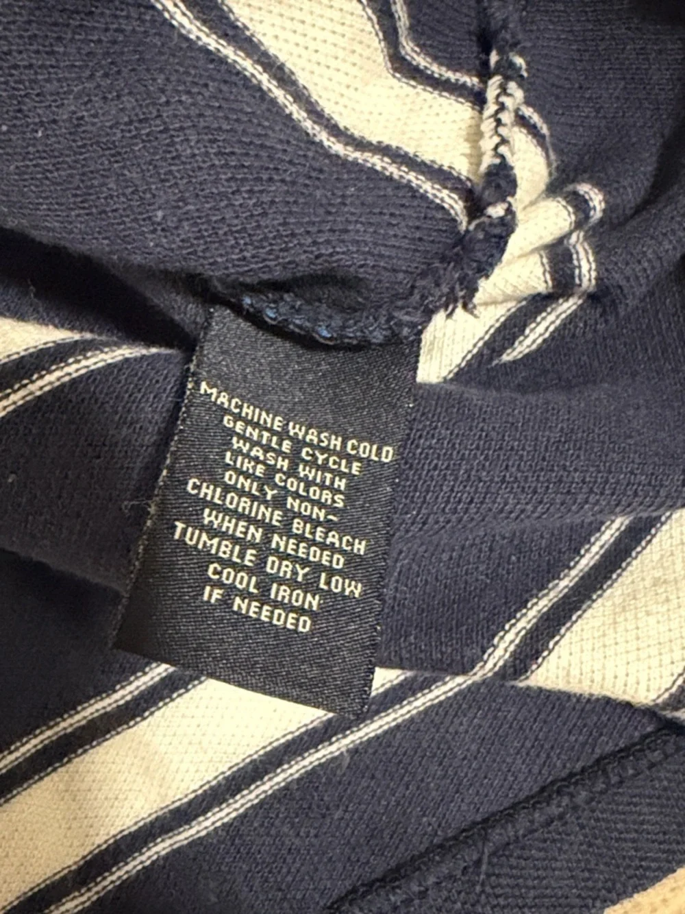 Polo Jeans Company Ralph Lauren Pique Polo Shirt Men’s XXL Navy White Striped